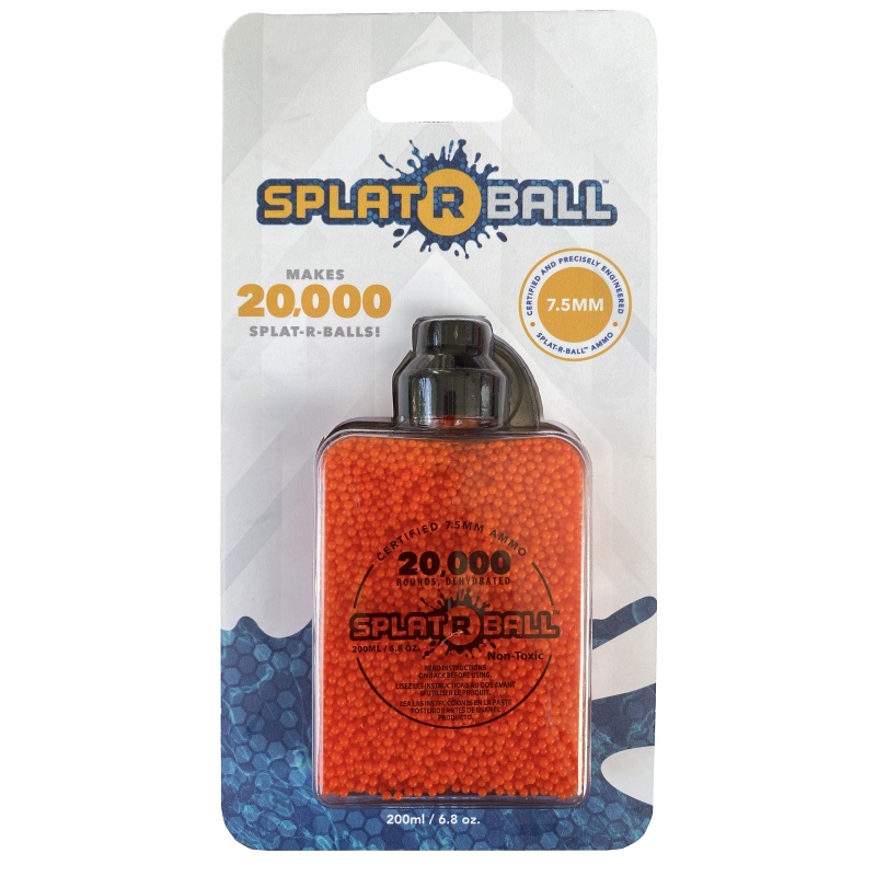 SplatRBall Orange Ammunition 20K rounds 7.5 mm bottle