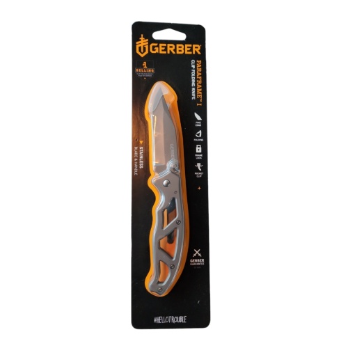 Gerber Paraframe I Knife, Fine Edge, Stainless Steel