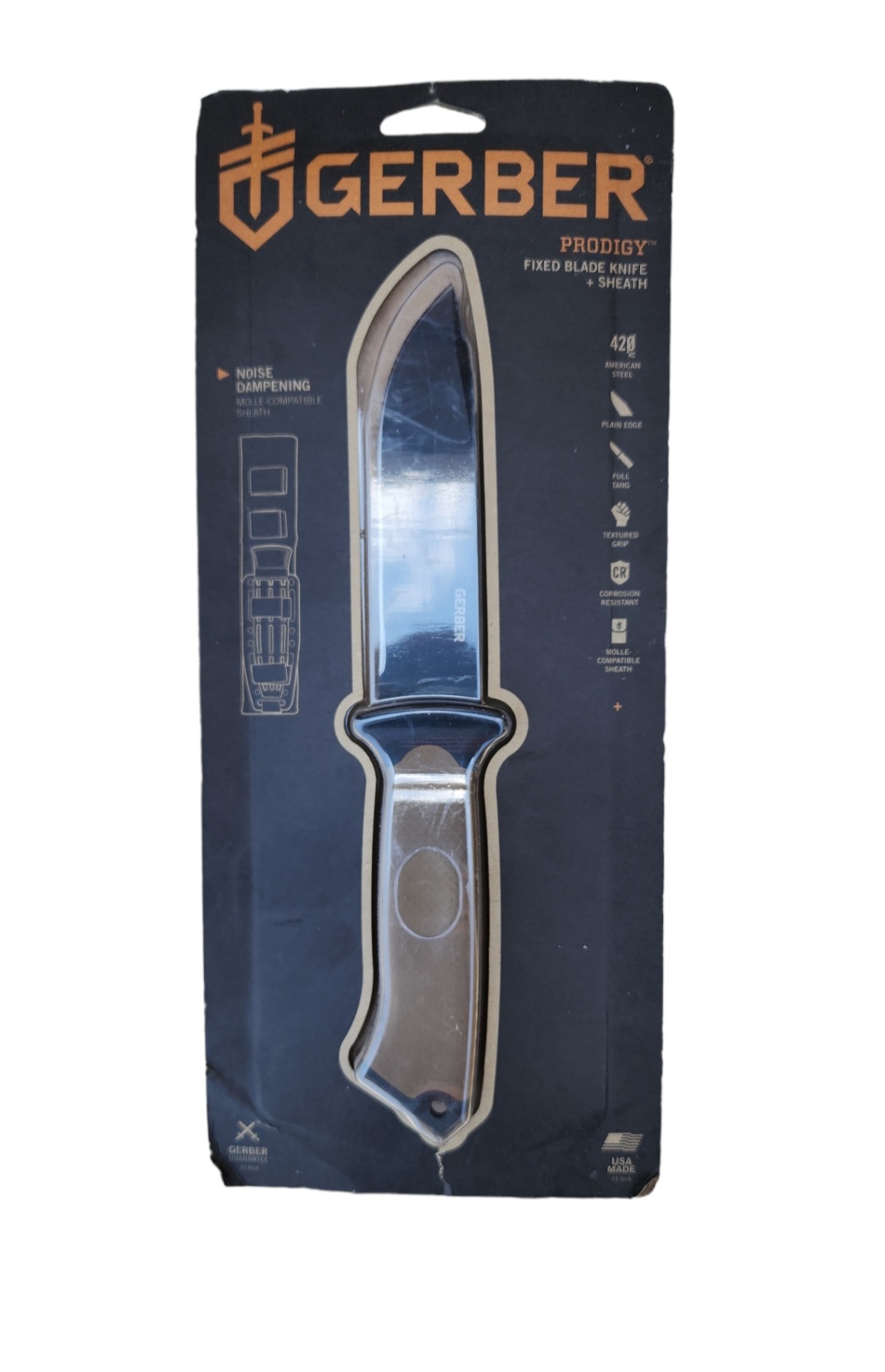 Gerber Prodigy Fixed Blade Tactical Knife – 420HC American Steel (Fine Edge)
