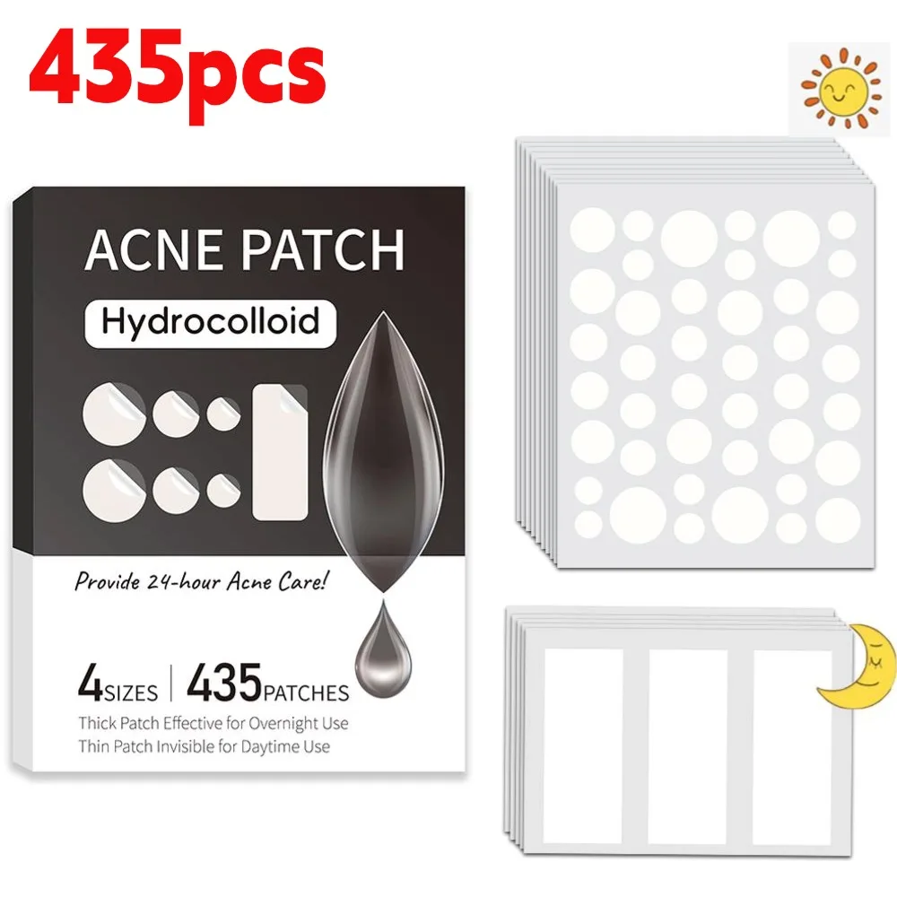 Multi-Shape Hydrocolloid Acne Patches – Invisible Pimple Healing & Spot Treatment (Mixed Sizes