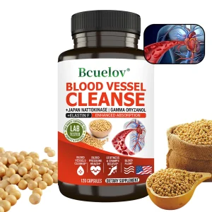 Vascular Cleansing Supplement, Vessels and Cardiovascular Health, Blood Flow, for Clean & Flexible Blood Vessel, 120 Capsules
