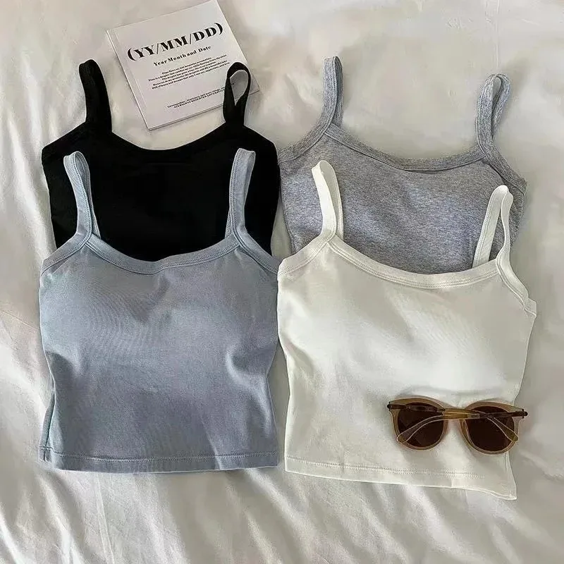 Crop Top Women Sexy Sleeveless Tops Fashion Female Underwear Lady’s Camisole Girl Basic T-shirt Vest Lingerie Bras Tube Tops Hot