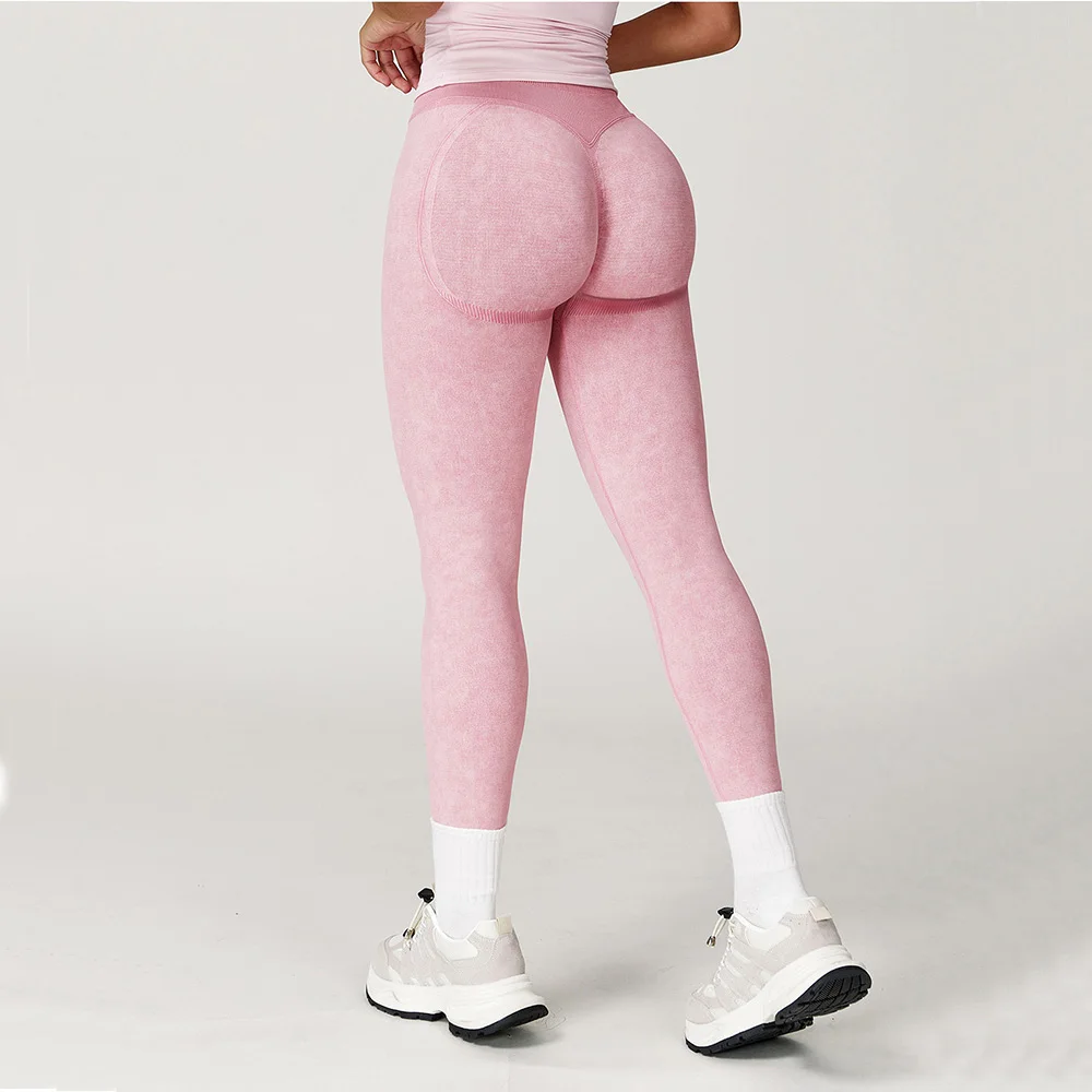 Yoga Pants Impact Leggings Women Seamless Sports Yoga Pant High Waist Ribbed Gym Clothes Fitness Workout Wear Scrunch Bum Tights