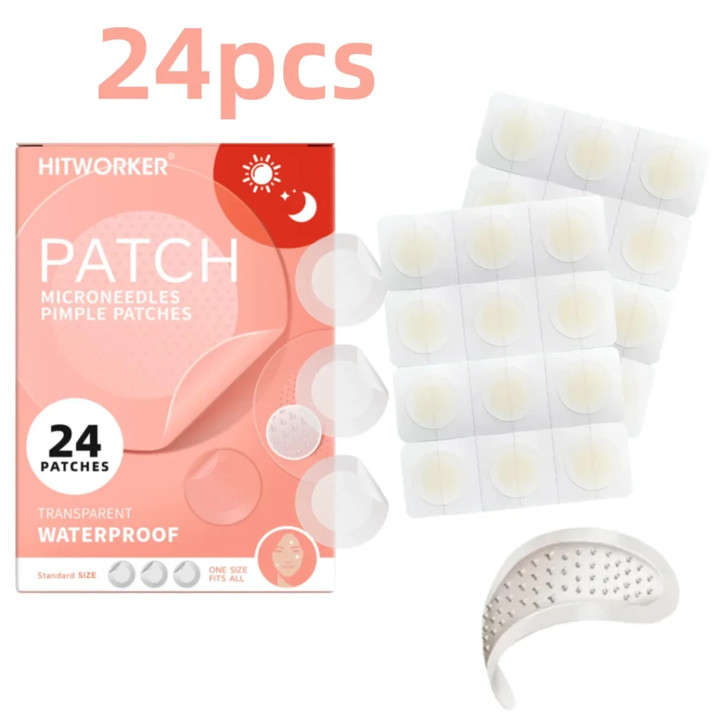 24ct Hydrocolloid Acne Patches – Invisible Pimple Covers for All Skin Types – Makeup Friendly & Unisex