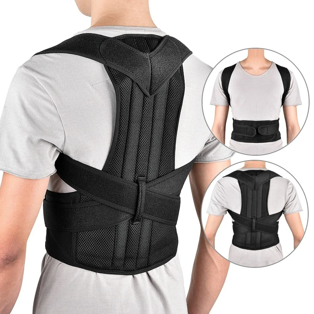 Reinforced Lumbar Posture Corrector Vest | Adjustable Back Support
